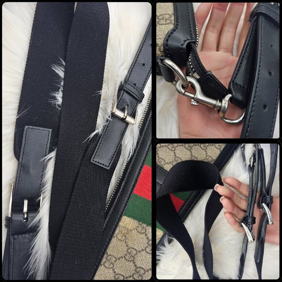 Gucci Beige Supreme Web Crossbody - Picture 15 of 17